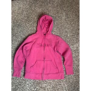 Carhartt Full Zip Hoodie Sweatshirt Pink Girls L (12-14) Logo Embroidered Casual